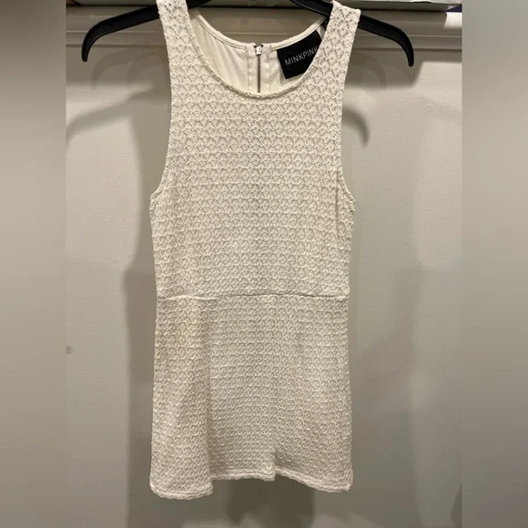 Minkpink Dresses | Minkpink White Crochet Mini Dress | Color: White | Size: M | Jgallorini's Closet